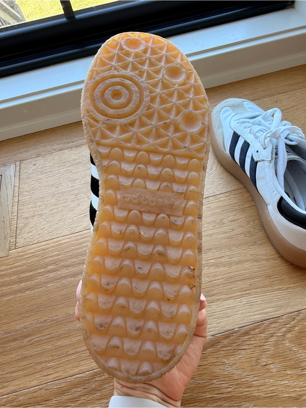 adidas Samba Classic Sneakers — White, Black, Gum - Picture 5 of 7